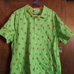 Disney Lime Green Shirt with Orange Accents